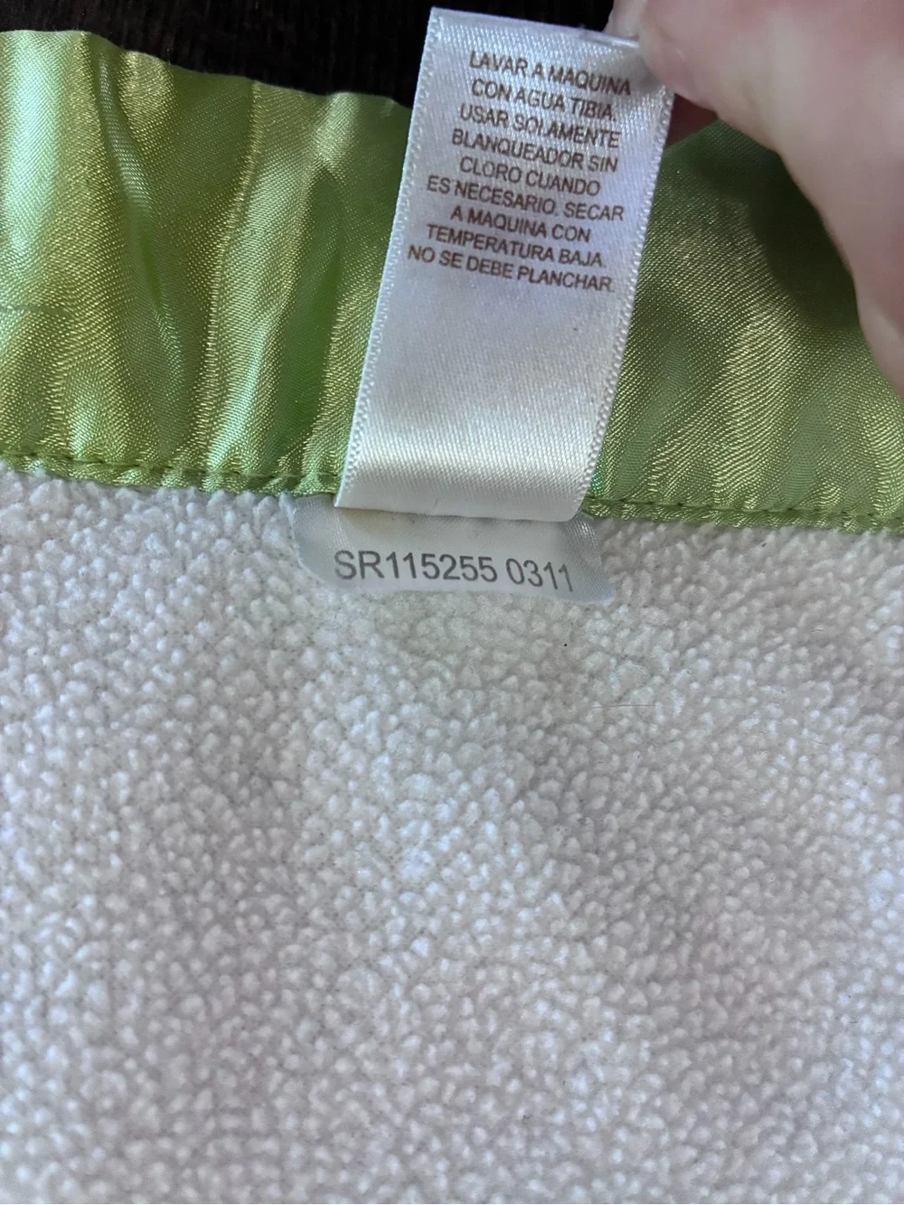 Carter’s Child of Mine Baby Blanket Green Polka Dot Minky Satin Edge 30x40